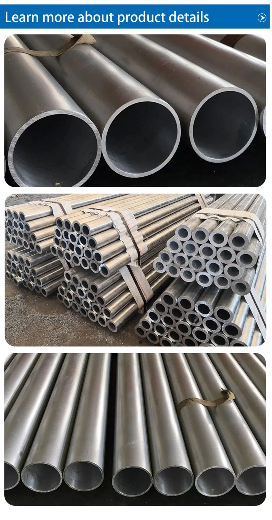 China Supplier Aluminio Round Tubing 5083 T5 7075 T6 Aluminum Pipe Tube High Precision 6061 Aluminium Capillary Tubing Price Per