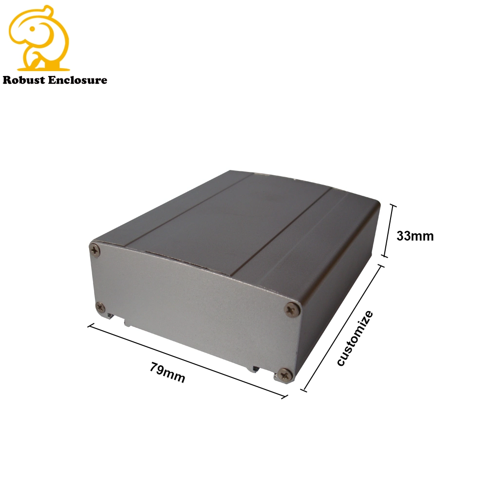 Outdoor IP54 Grey Aluminum Extruded Outlet Box Custom Holes Available